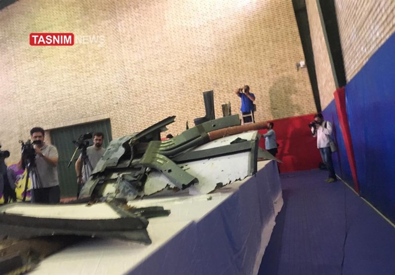 Iran's IRGC displays downed US drone at a press conference, June 21, 2019. (Photo: IRIB/Tasnim)